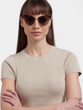 kate spade Tortoiseshell Cat-Eye Sunglasses Havana  Brown Gradient Lenses-NWT